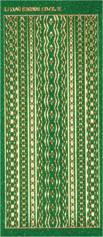 31 Green Jewel Border Dazzles™ Stickers
